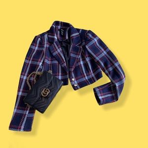 FOREVER 21 Size US M Plaid Half Blazer Jacket